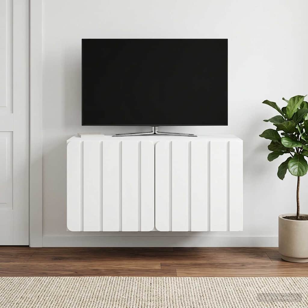 Wall-Mounted TV Cabinet 59.5 x 41 x 30 cm White Engineered Wood