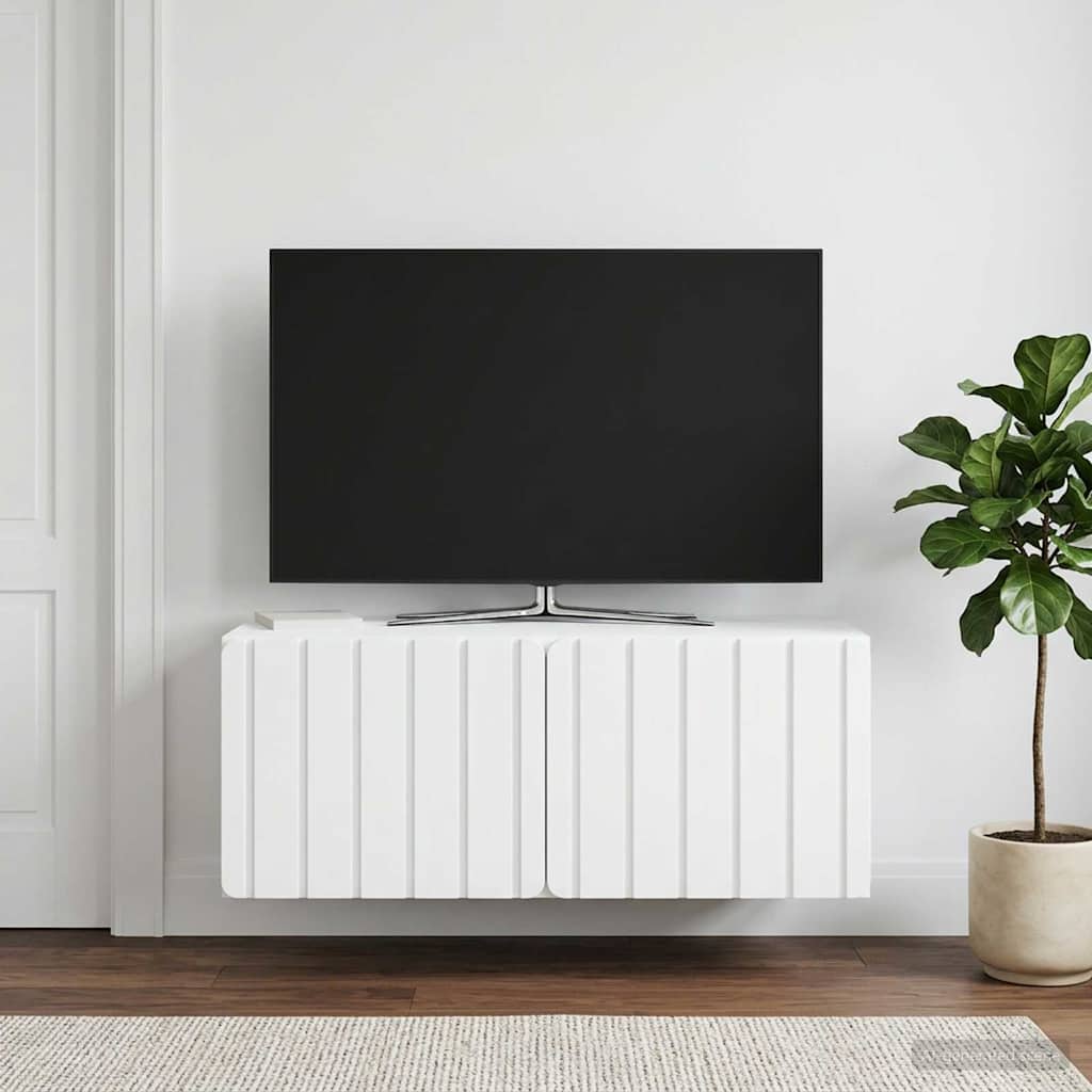 Wall-Mounted TV Cabinet 78.5 x 41 x 30 cm White Engineered Wood