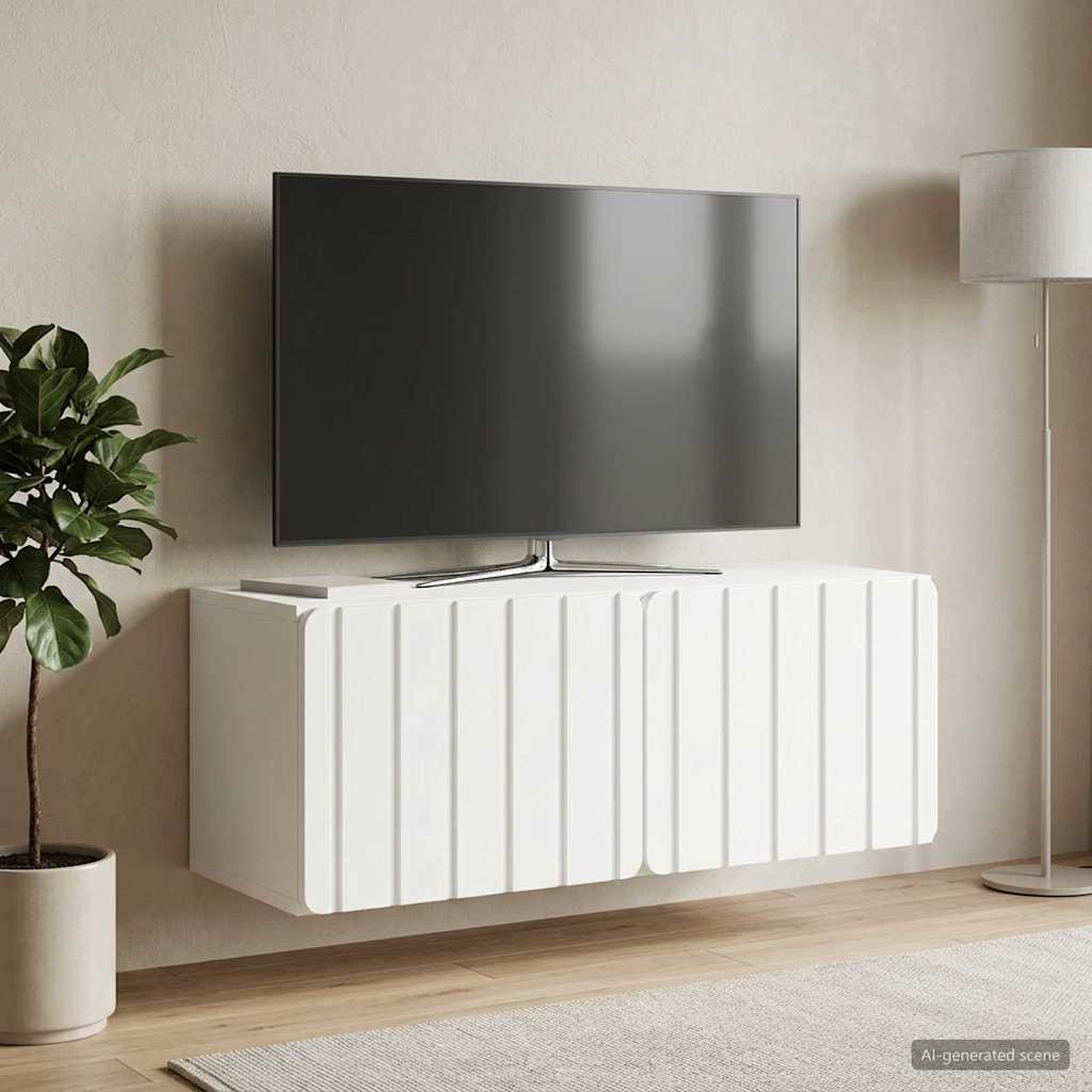 Wall-Mounted TV Cabinet 78.5 x 31 x 30 cm White Engineered Wood
