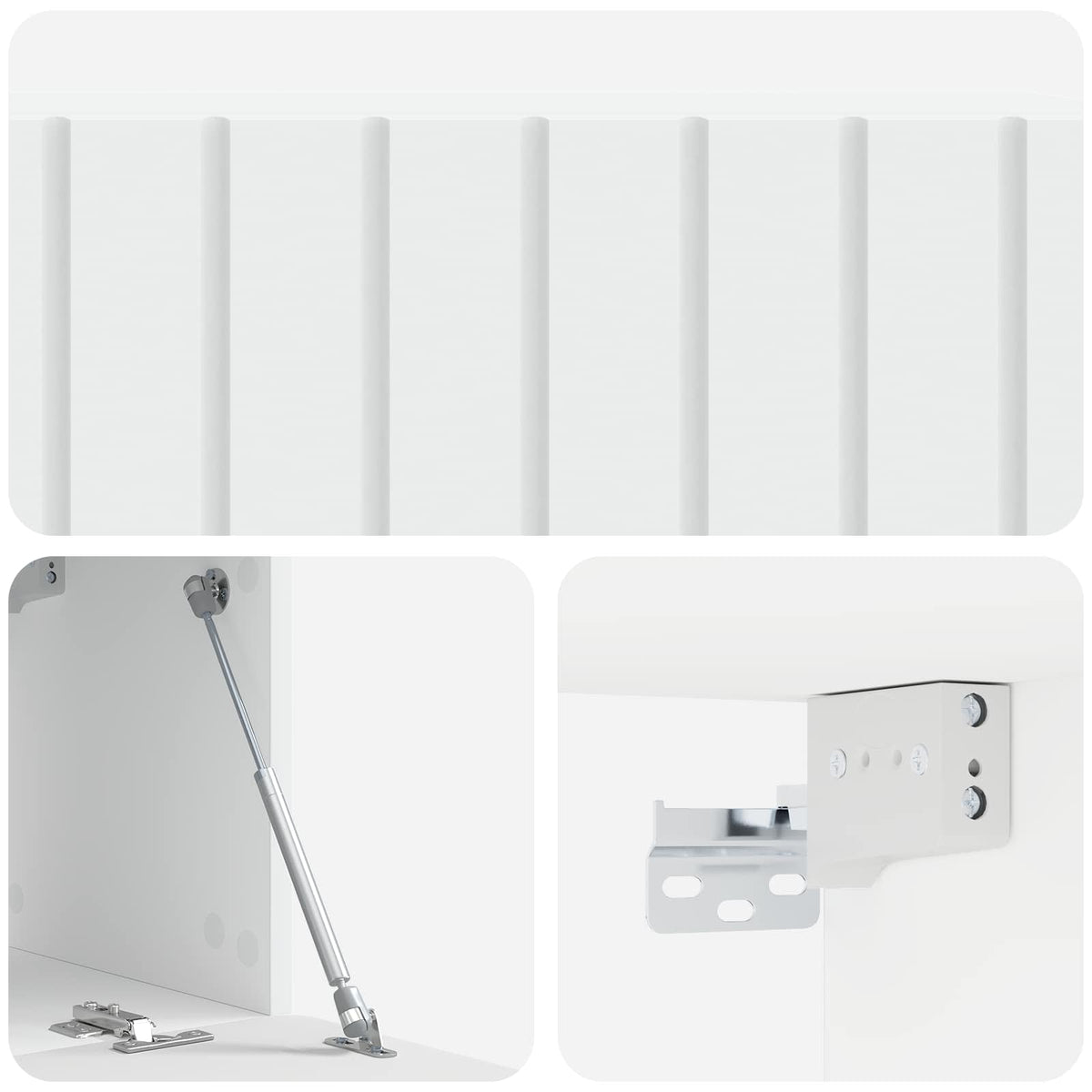 Wall-Mounted TV Cabinet 98 x 31 x 30 cm White Engineered Wood