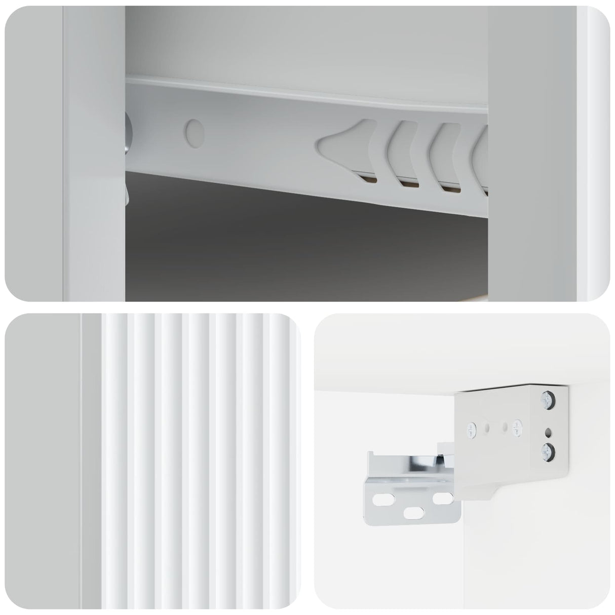 Wall-Mounted Bedside Cabinet White 33 x 34.5 x 20 cm