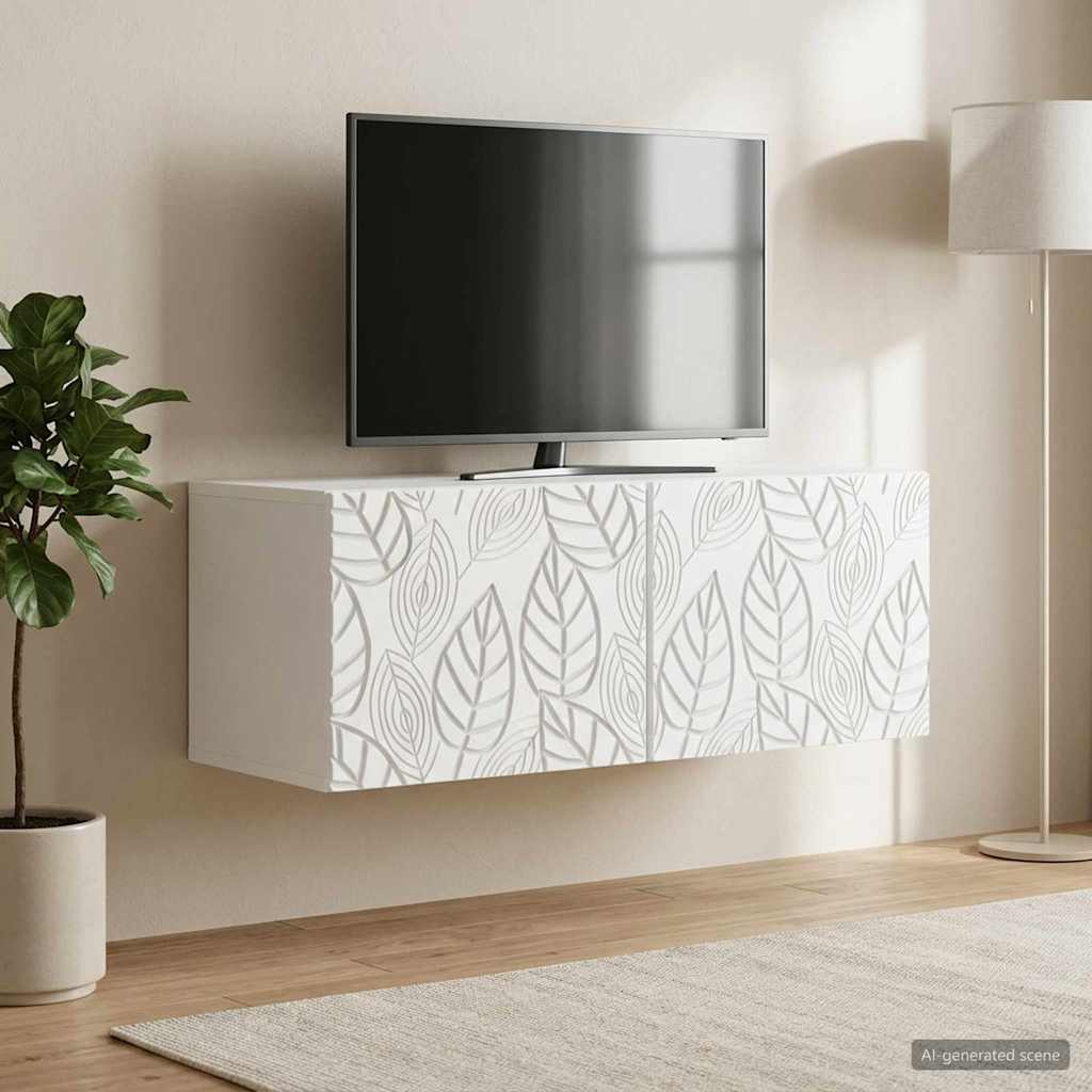 Wall-Mounted TV Cabinet 59.5 x 41 x 30 cm White Engineered Wood