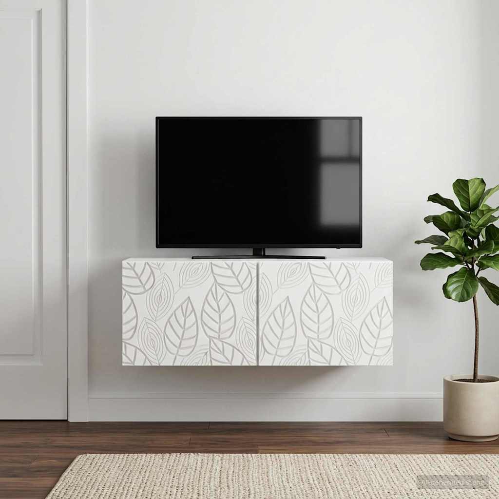 Wall-Mounted TV Cabinet 59.5 x 41 x 30 cm White Engineered Wood