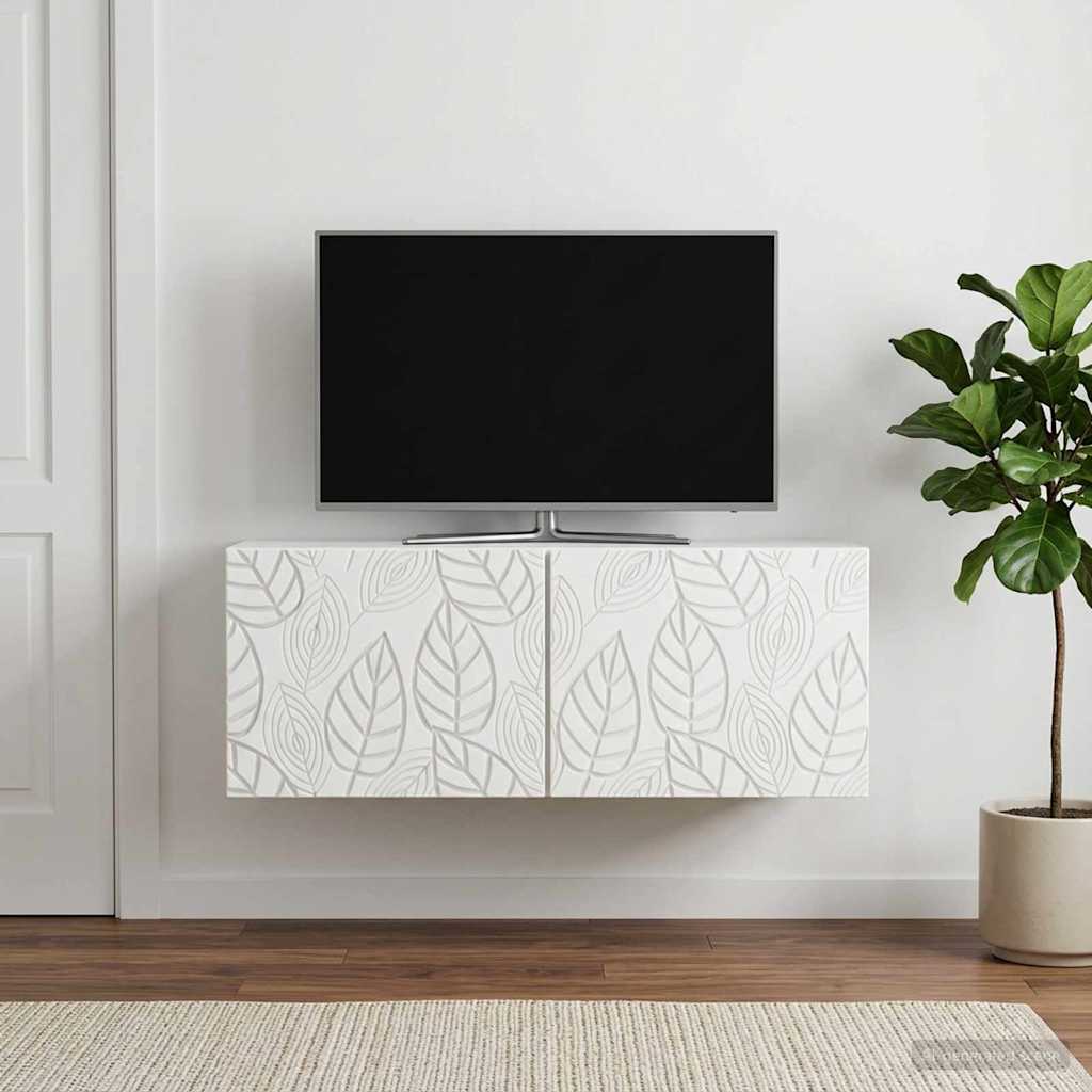 Wall-Mounted TV Cabinet 59.5 x 31 cm White Engineered Wood