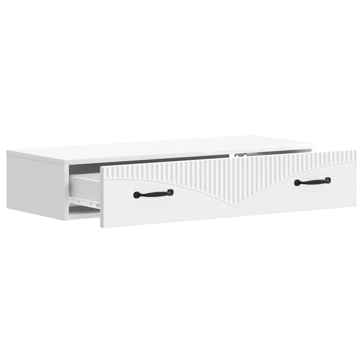 Wall-Mounted Side Table Wall-mounted White 87.5 x 34.5 x 17 cm