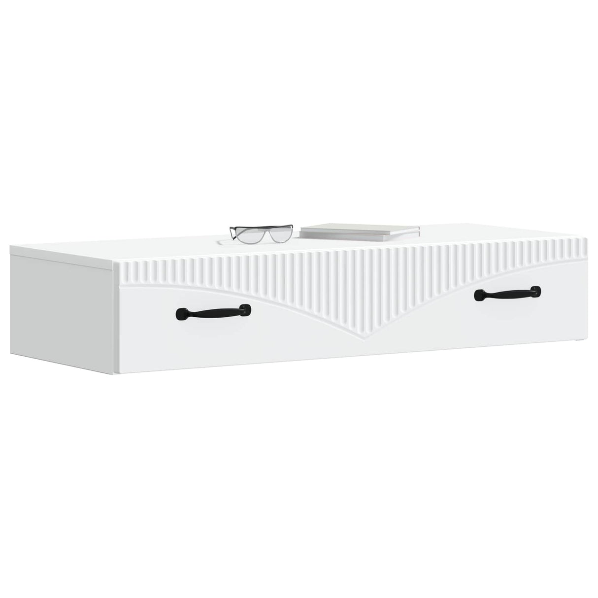 Wall-Mounted Side Table Wall-mounted White 87.5 x 34.5 x 17 cm