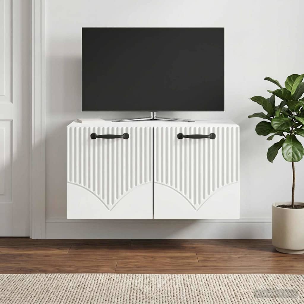 Wall-Mounted TV Cabinet White 59.5 x 41 x 30 cm Engineered Wood