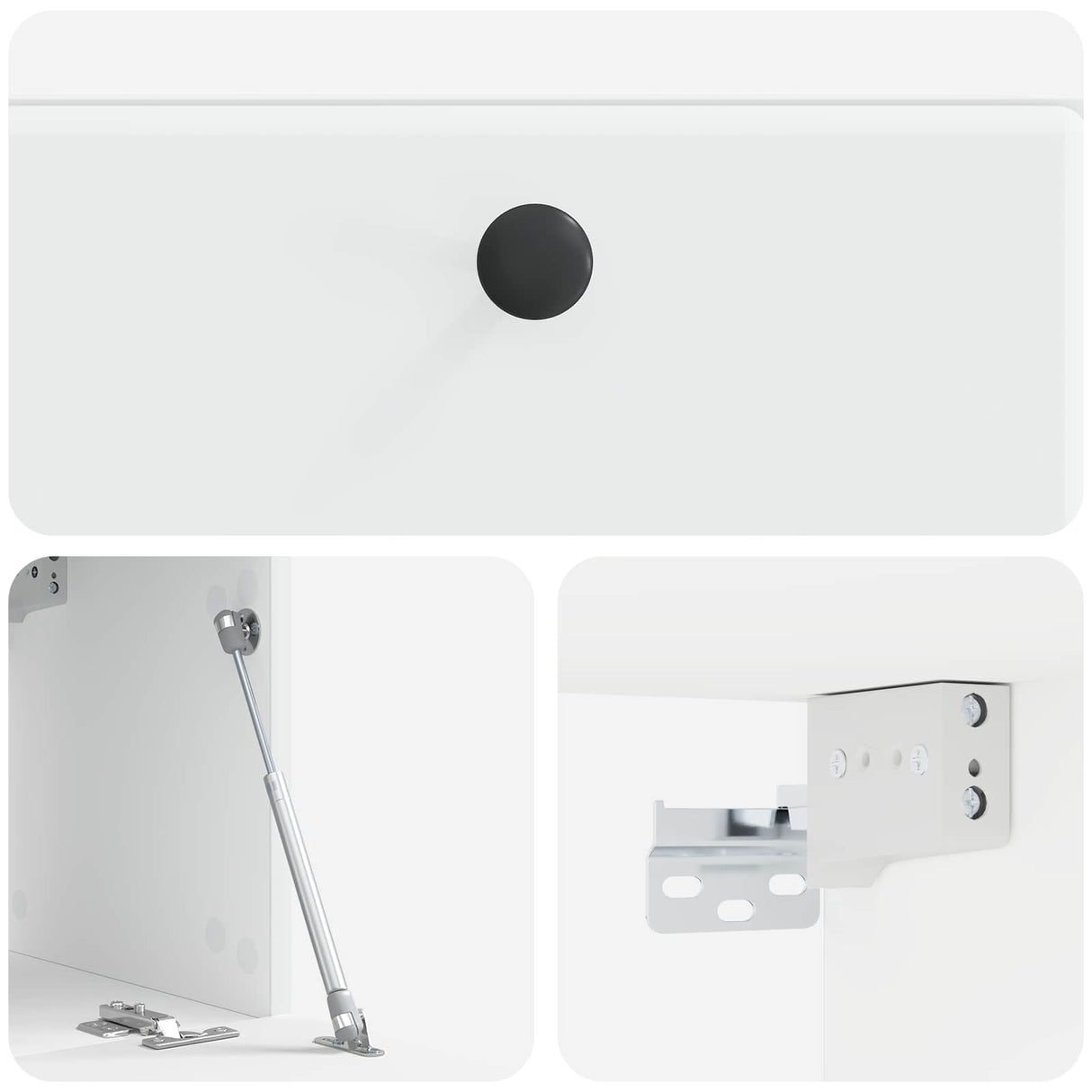 Wall-Mounted TV Cabinet 59.5 x 31 x 30 cm White Engineered Wood