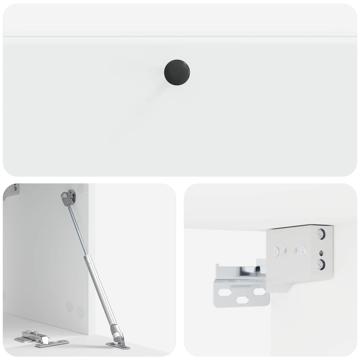 Wall-Mounted TV Cabinet 98 x 31 x 30 cm White Engineered Wood