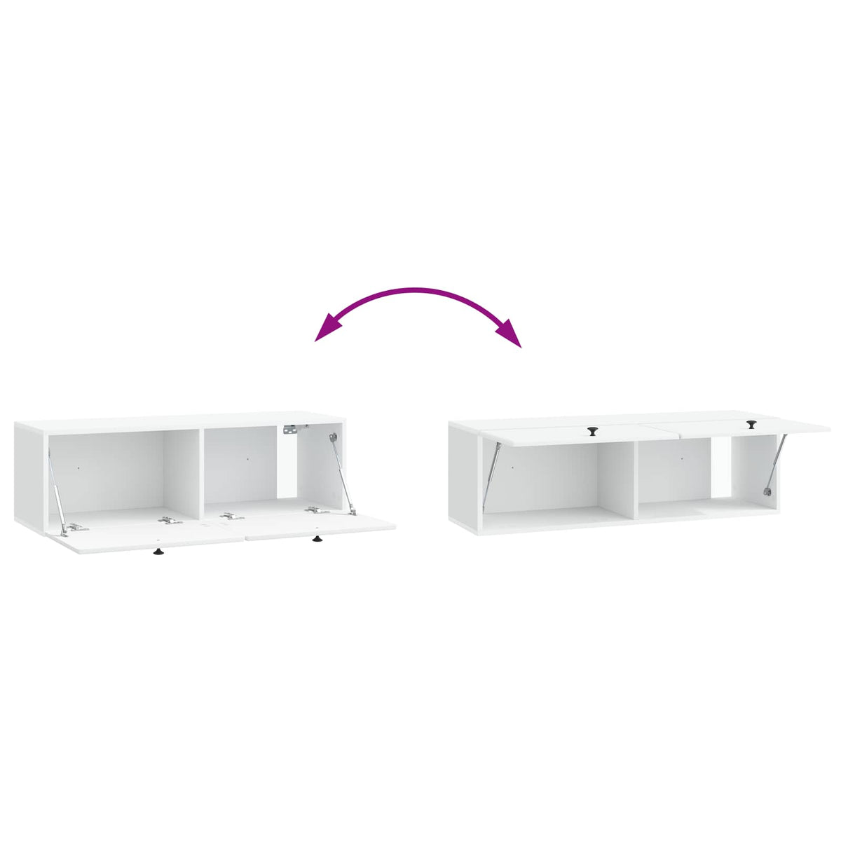 Wall-Mounted TV Cabinet 98 x 31 x 30 cm White Engineered Wood