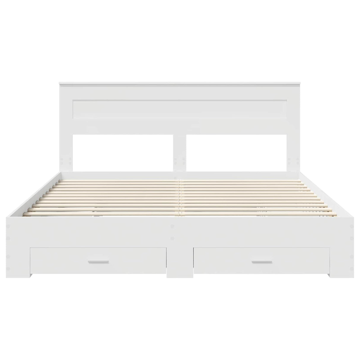 Bed Frame with Headboard White 180 x 200 cm Engineered Wood