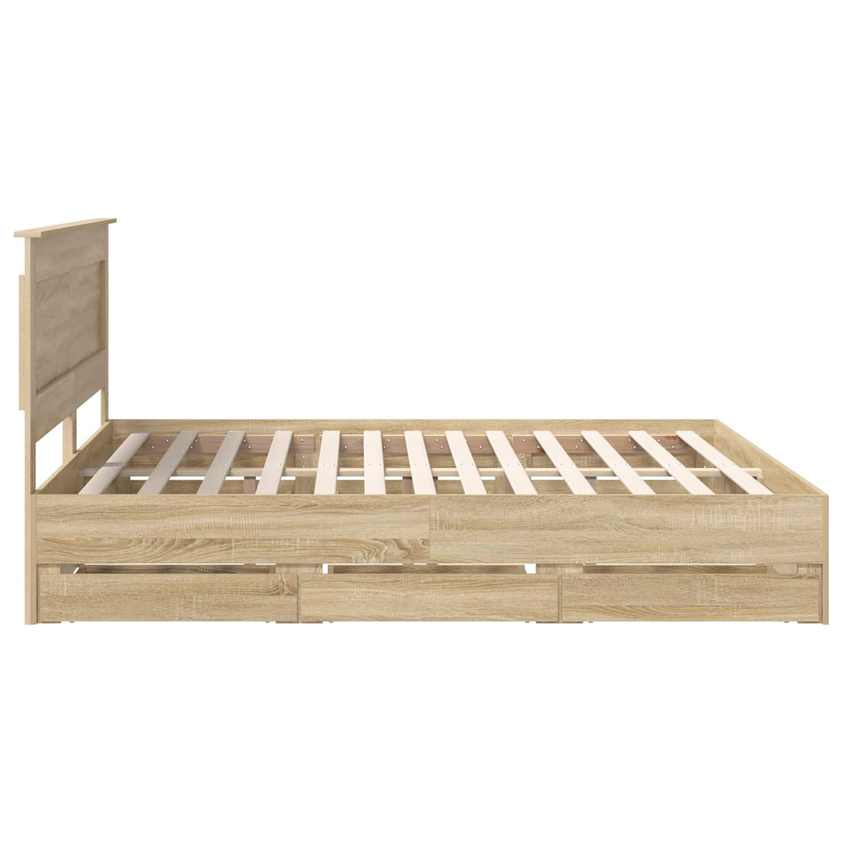 Bed Frame with Drawer Sonoma Oak 180 x 200 cm Engineered Wood