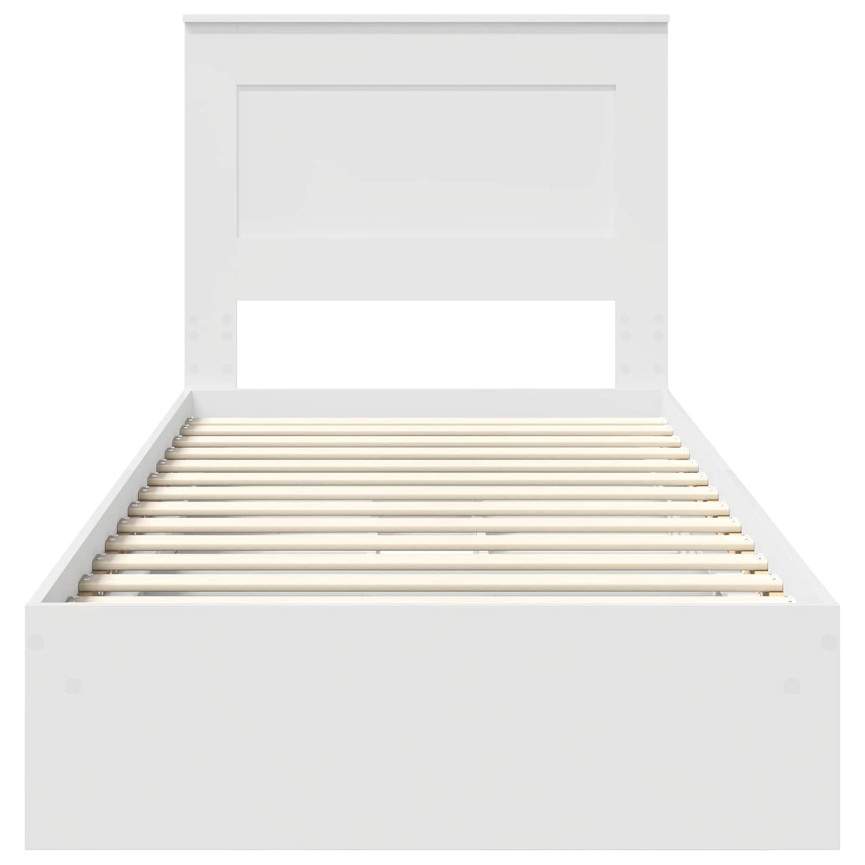 Storage Bed with Headboard White 90 x 190 cm Engineered Wood
