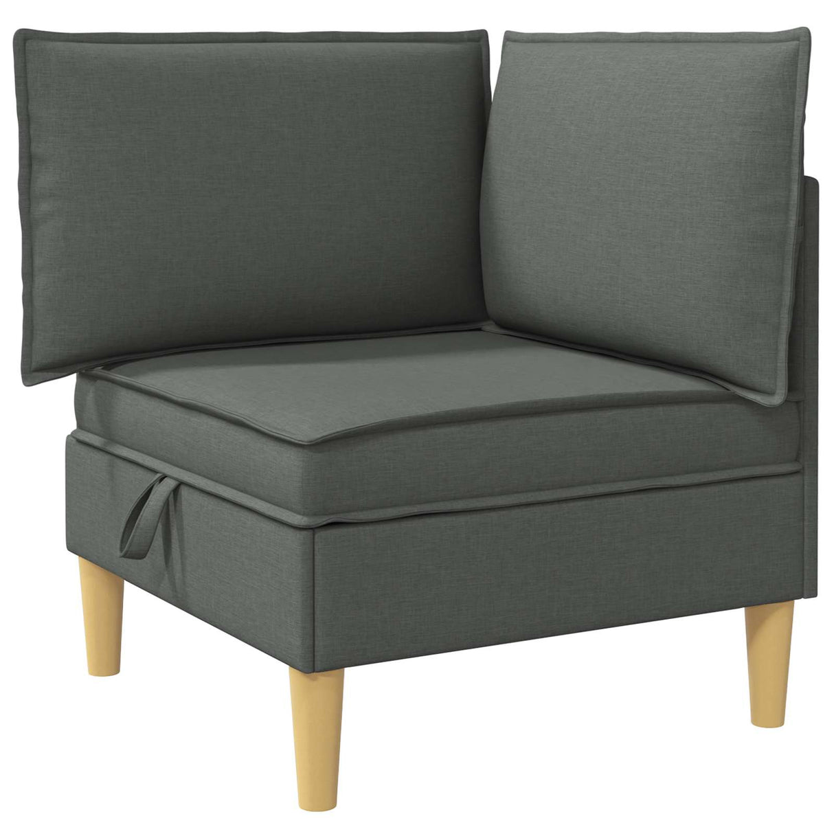 Modular Sofa Set with Storage 5 pcs Dark Grey Fabric