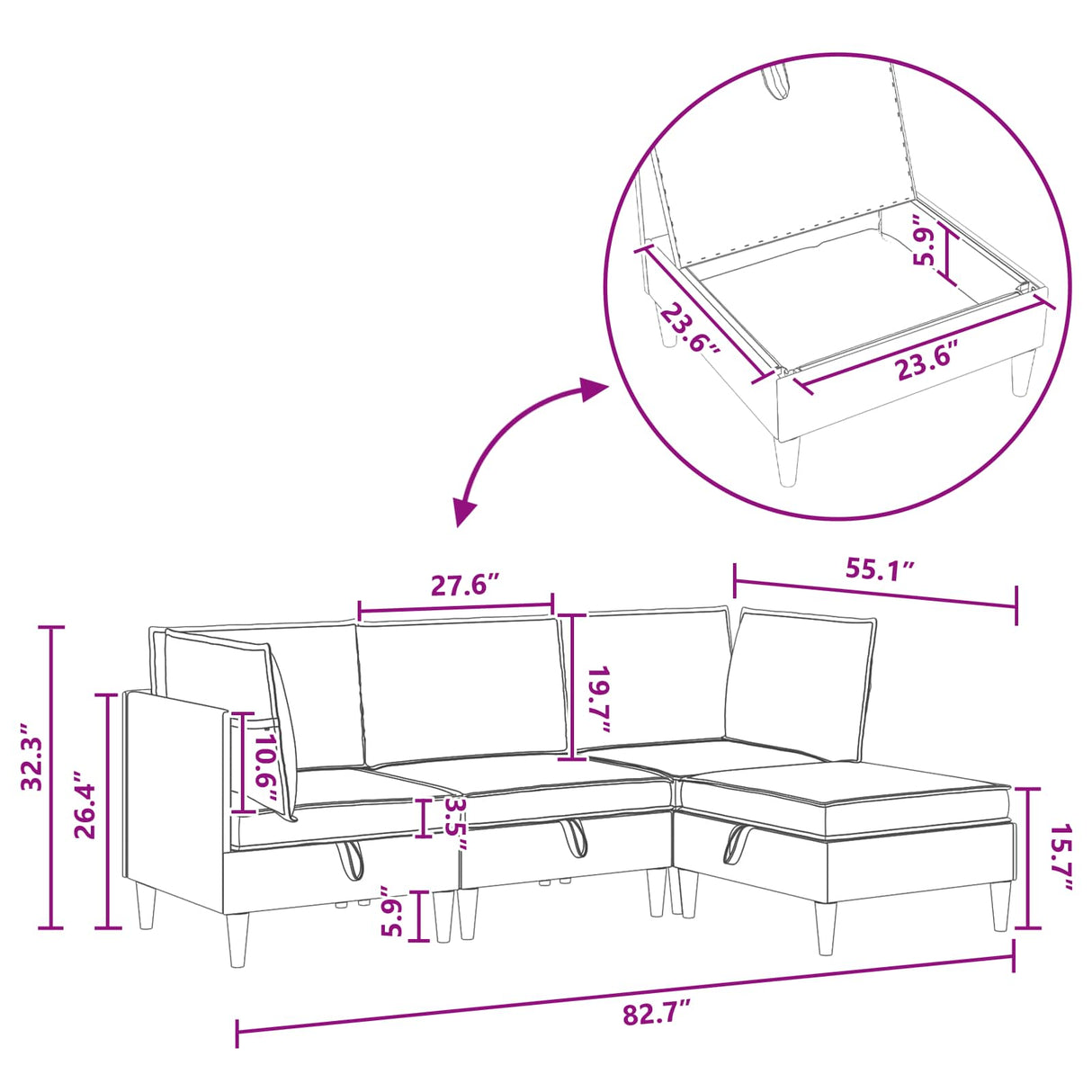 Living Room Furniture Set with Cushion 4 pcs Black Velvet