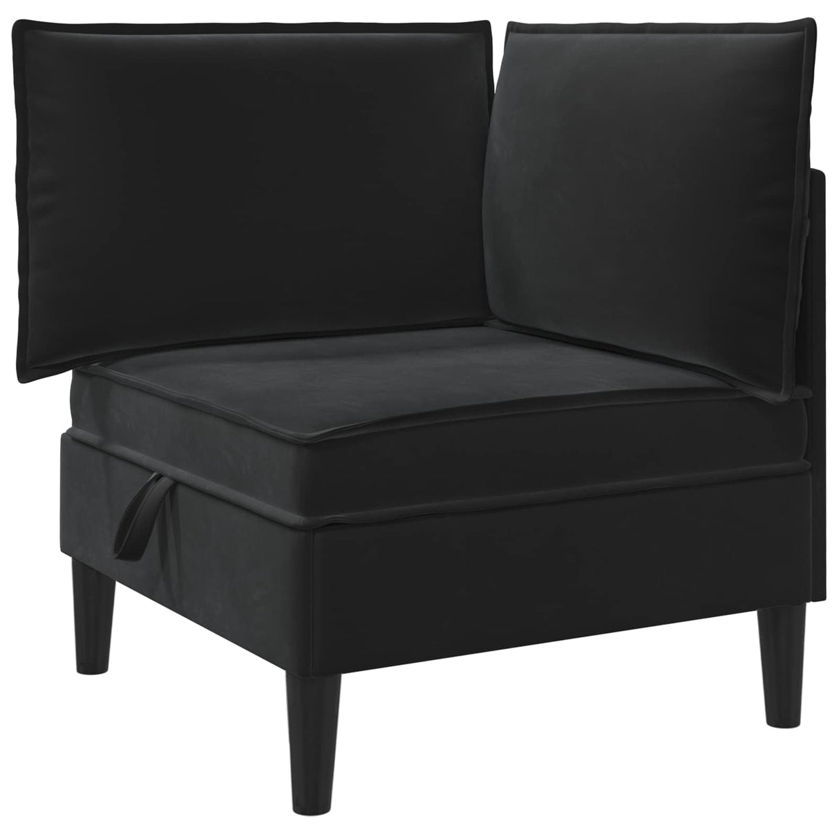 Living Room Furniture Set 6 pcs Black Velvet