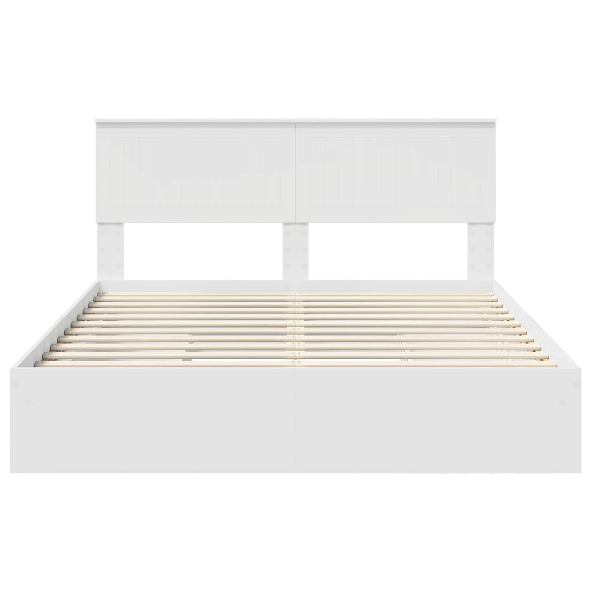 Bed Frame with Drawer Manual White 150 x 200 cm Engineered Wood