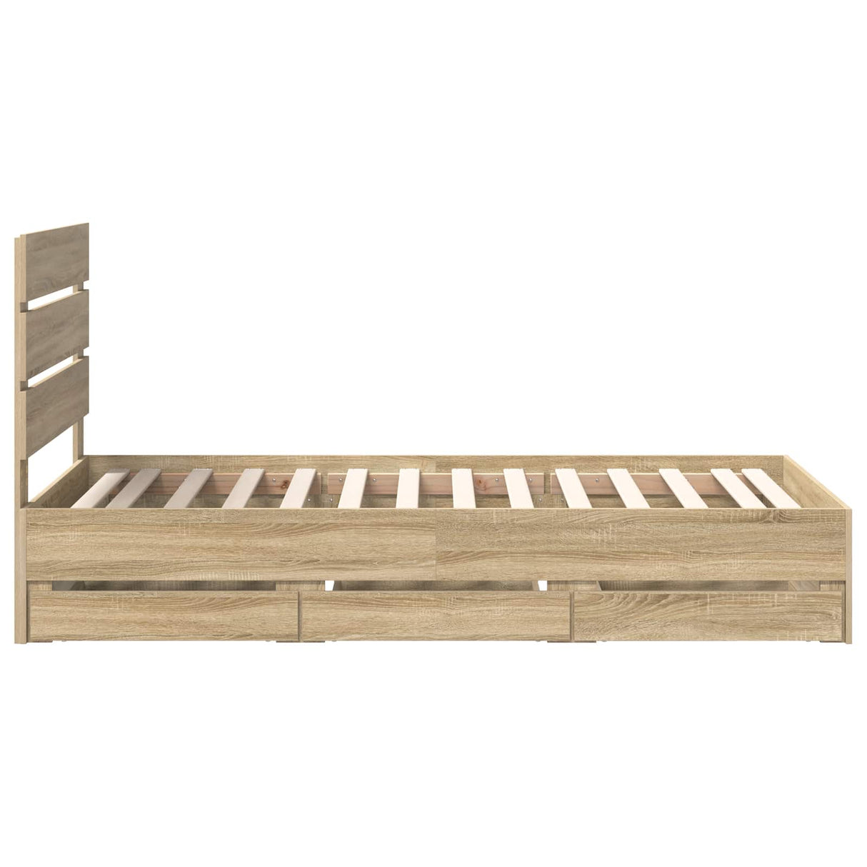 Bed Frame with Drawer Sonoma Oak 90 x 190 cm Engineered Wood