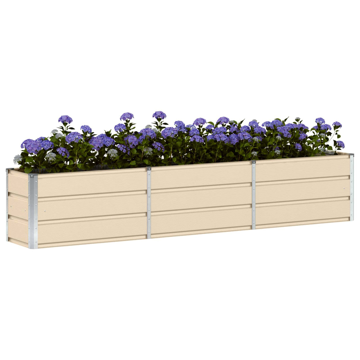Planter Ivory 240 x 40 x 45 cm Steel