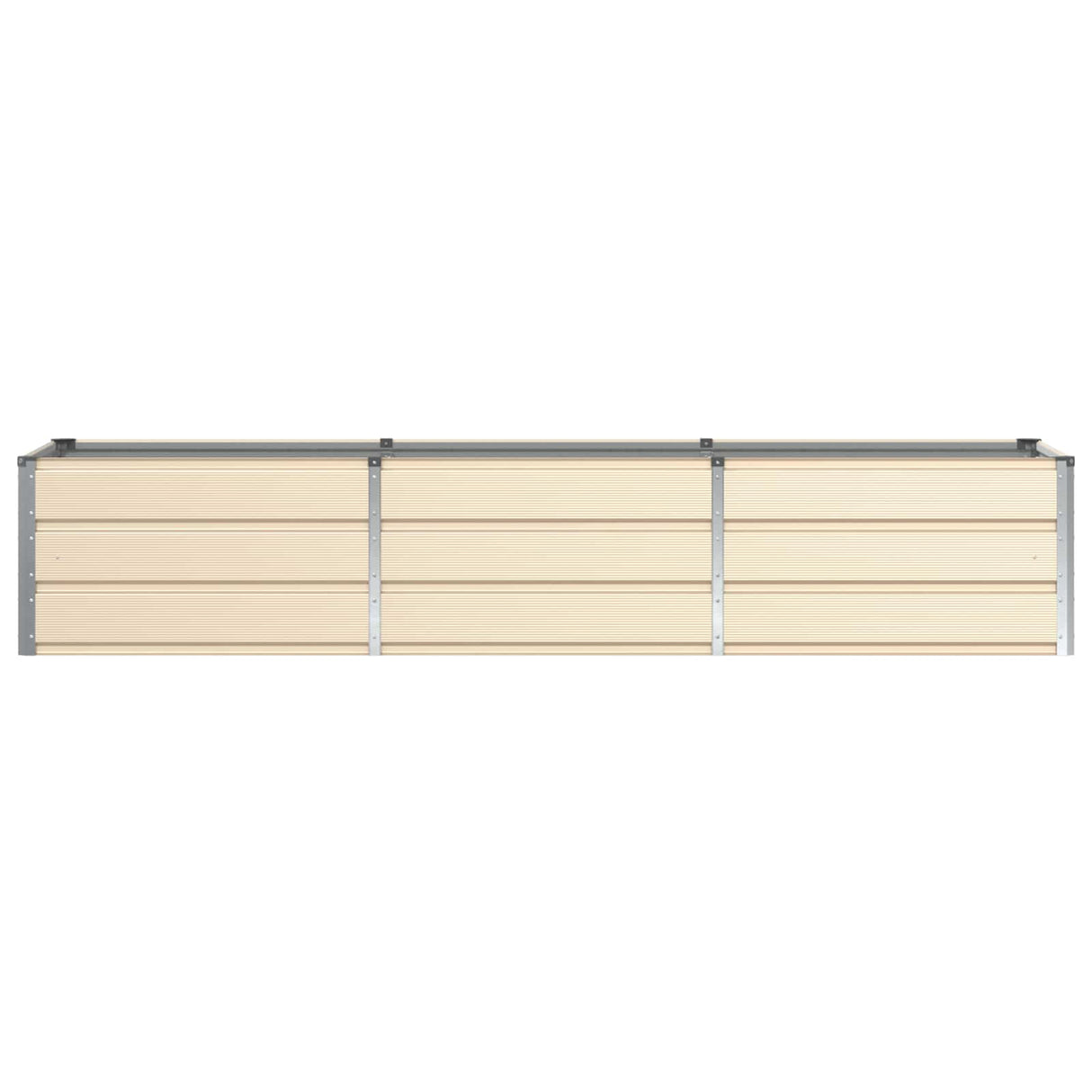 Planter Ivory 240 x 80 x 45 cm Steel