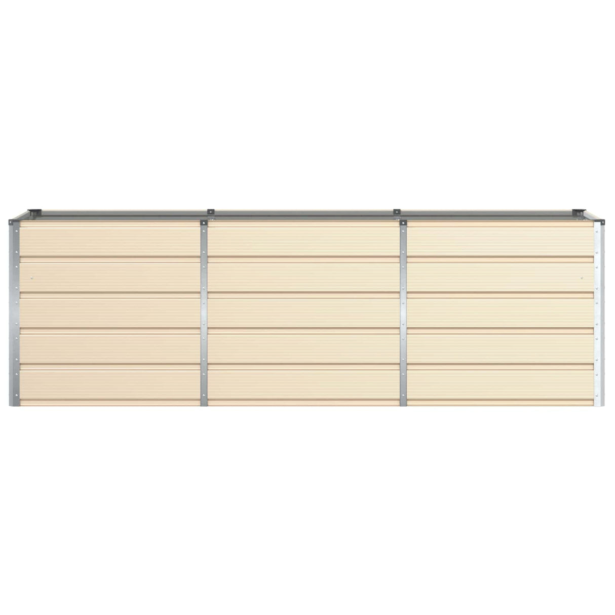 Planter Ivory 240 x 80 x 75 cm Steel