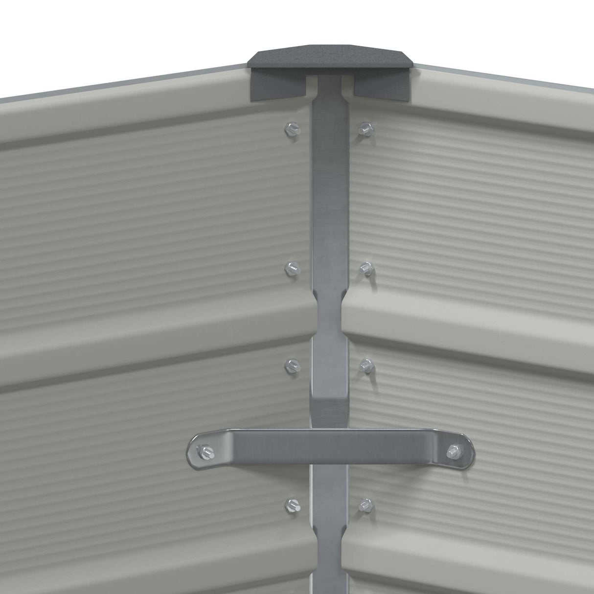 Planter Light Grey 129 x 129 x 75 cm Steel
