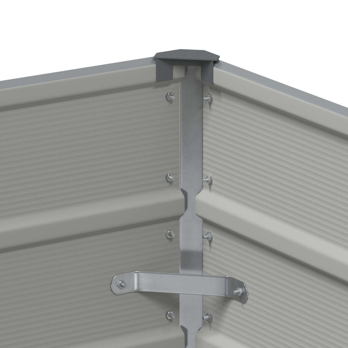 Planter Light Grey 100 x 100 x 45 cm Steel