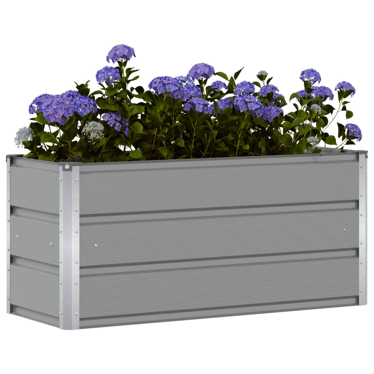 Planter Light Grey 100 x 40 x 45 cm Steel