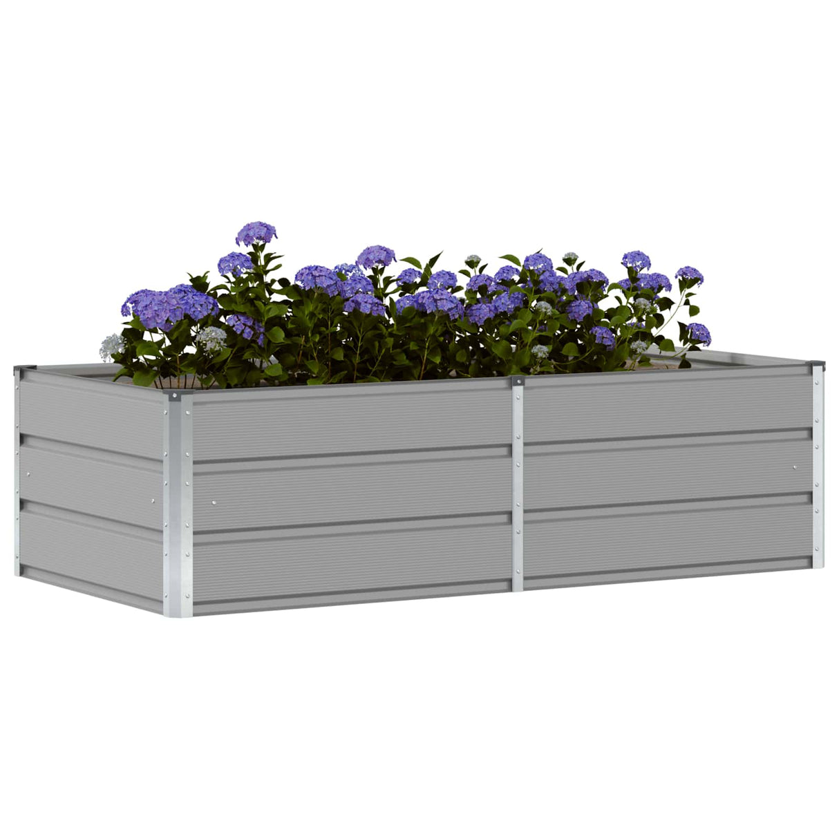 Planter Light Grey 160 x 80 x 45 cm Steel