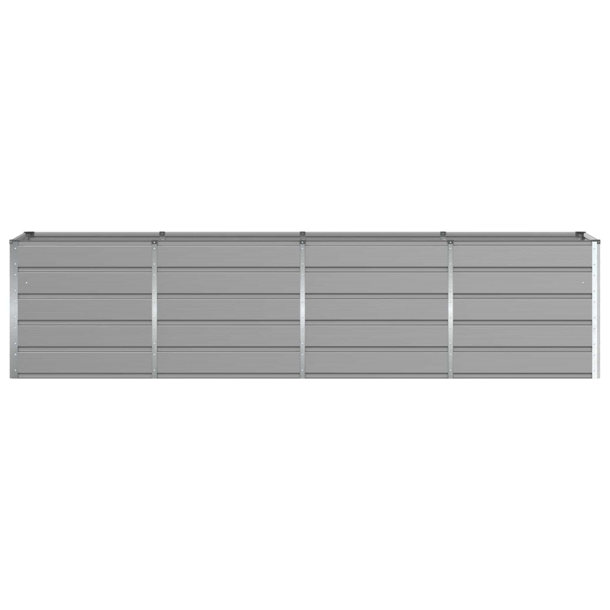 Planter Light Grey 240 x 80 x 75 cm Steel