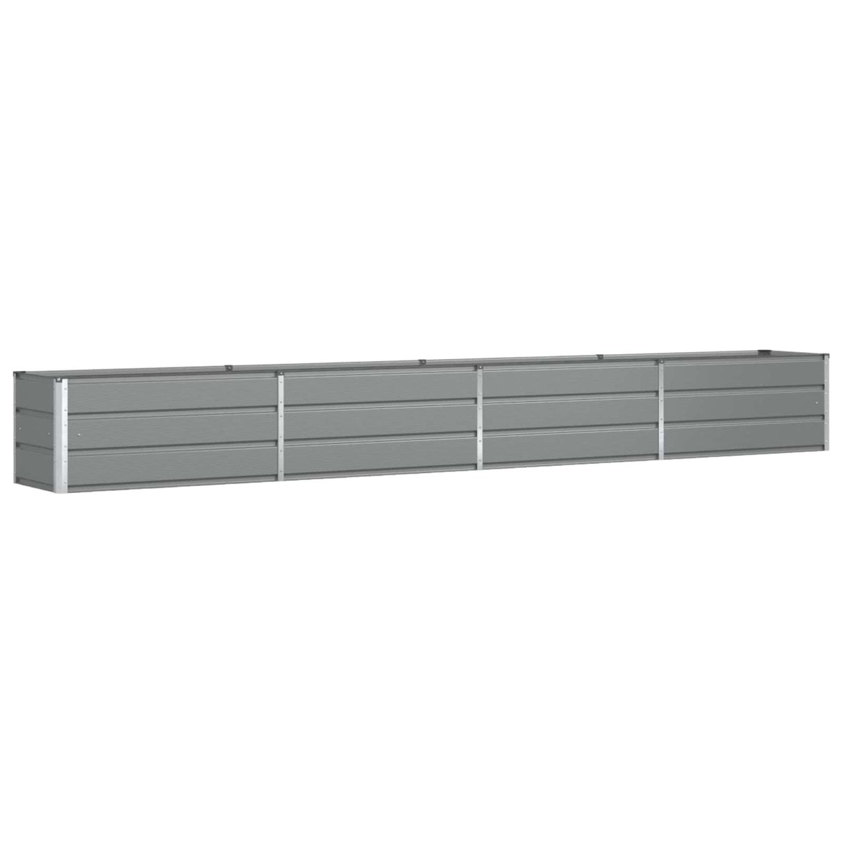 Planter Light Grey 385 x 50 x 45 cm Galvanised Steel