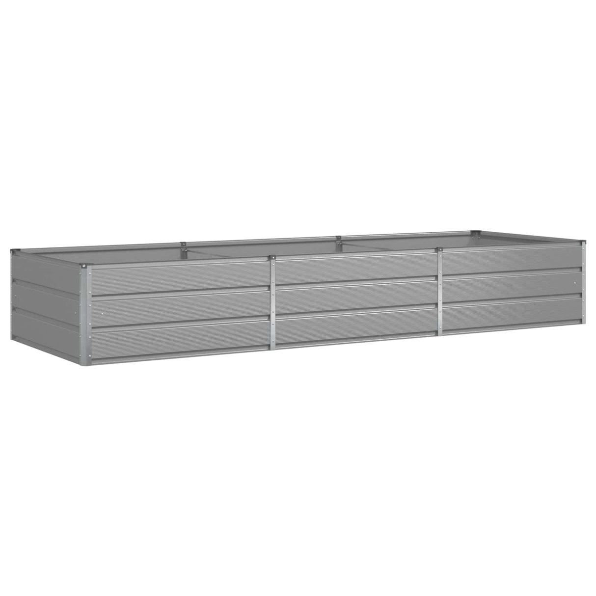 Planter Light Grey 290 x 100 x 45 cm Galvanised Steel