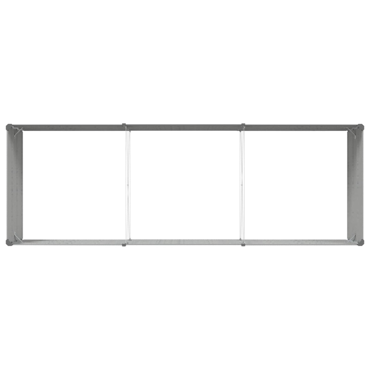 Planter Light Grey 290 x 100 x 45 cm Galvanised Steel