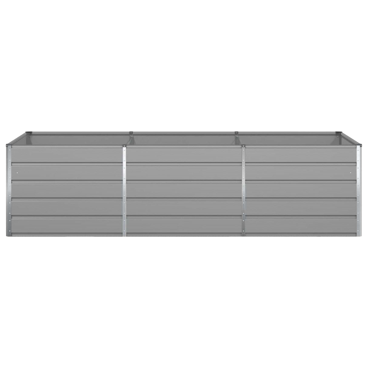 Planter Light Grey 290 x 100 x 75 cm Galvanised Steel