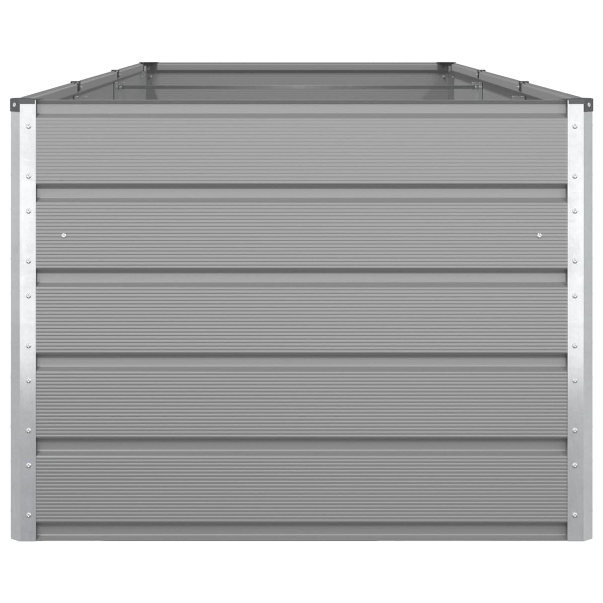 Planter Light Grey 290 x 100 x 75 cm Galvanised Steel