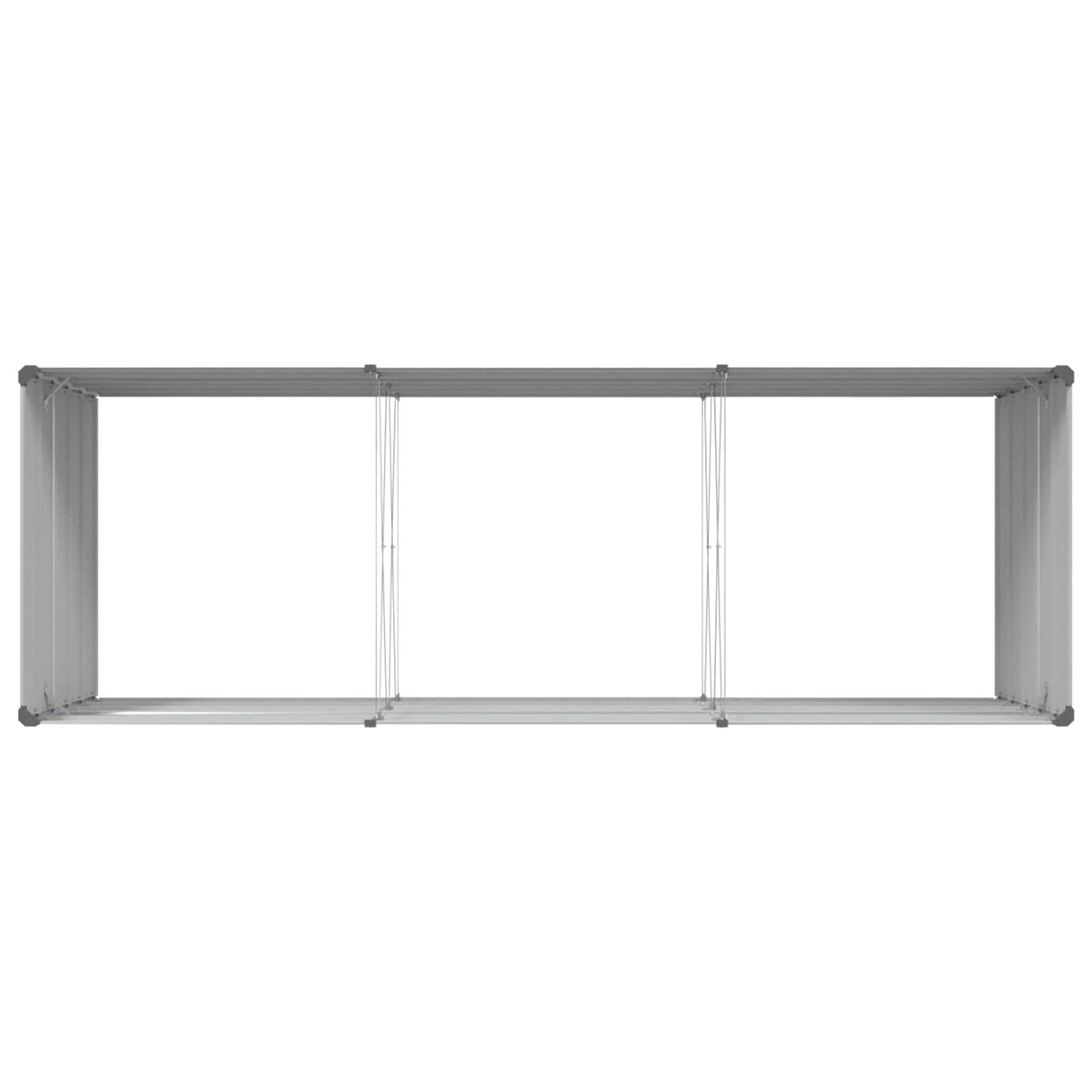 Planter Light Grey 290 x 100 x 75 cm Galvanised Steel
