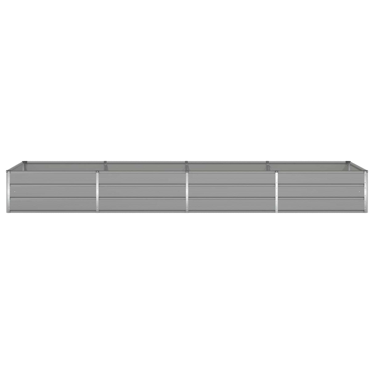 Planter Light Grey 195 x 100 x 45 cm Galvanised Steel