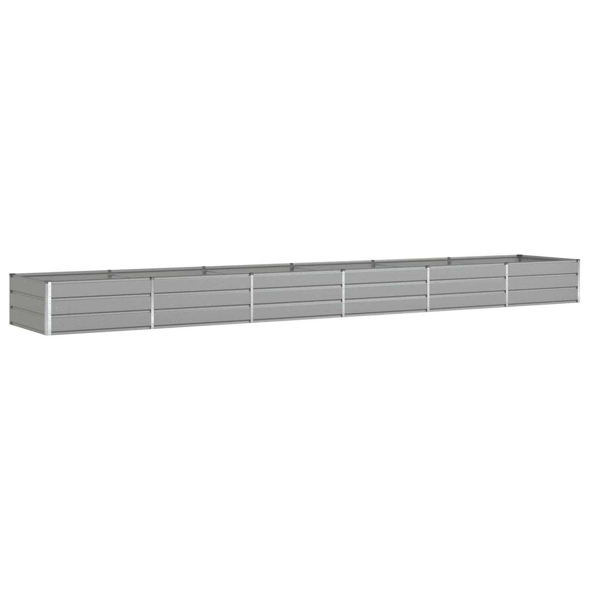Planter Light Grey 580 x 100 x 45 cm Galvanised Steel