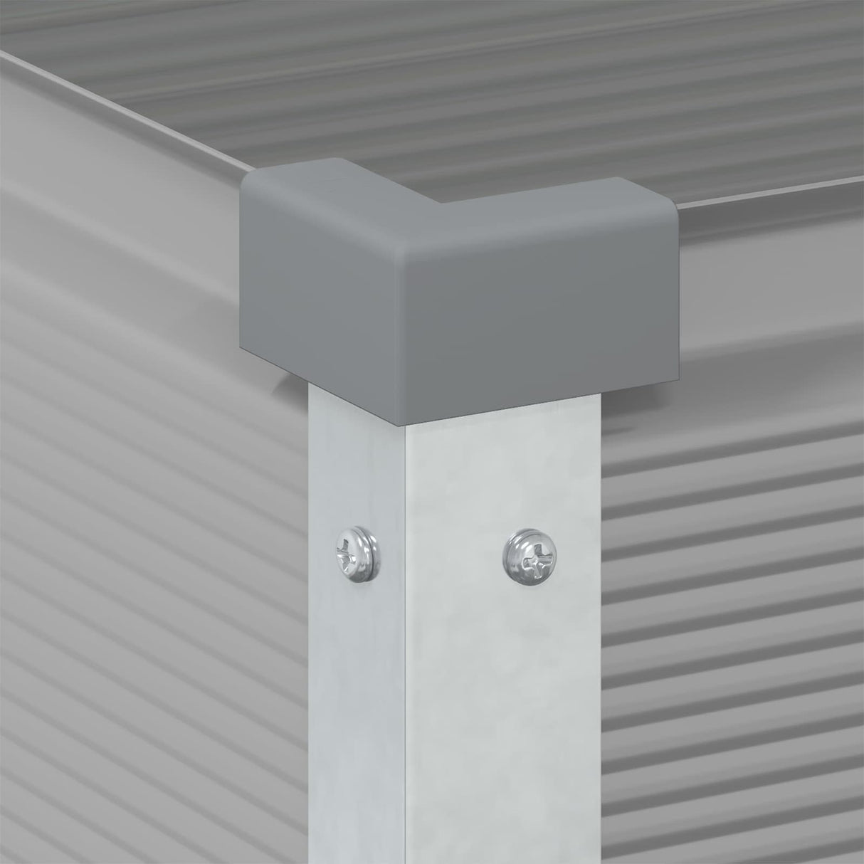 Planter Light Grey 100 x 45 x 90 cm Galvanised Steel