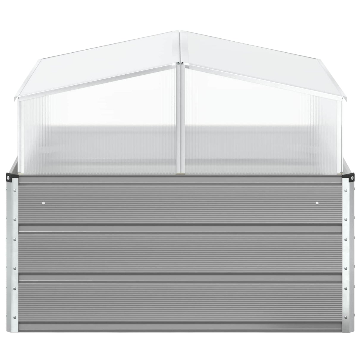 Planter Light Grey 100 x 100 x 77 cm Galvanised Steel