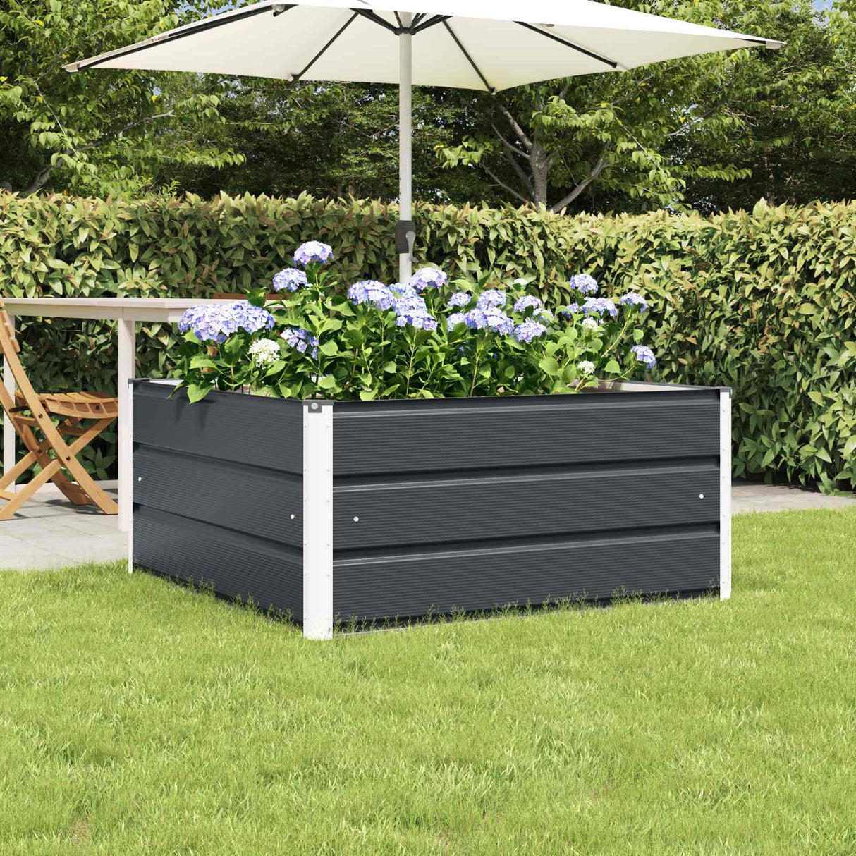Planter Anthracite 100 x 100 x 45 cm Steel
