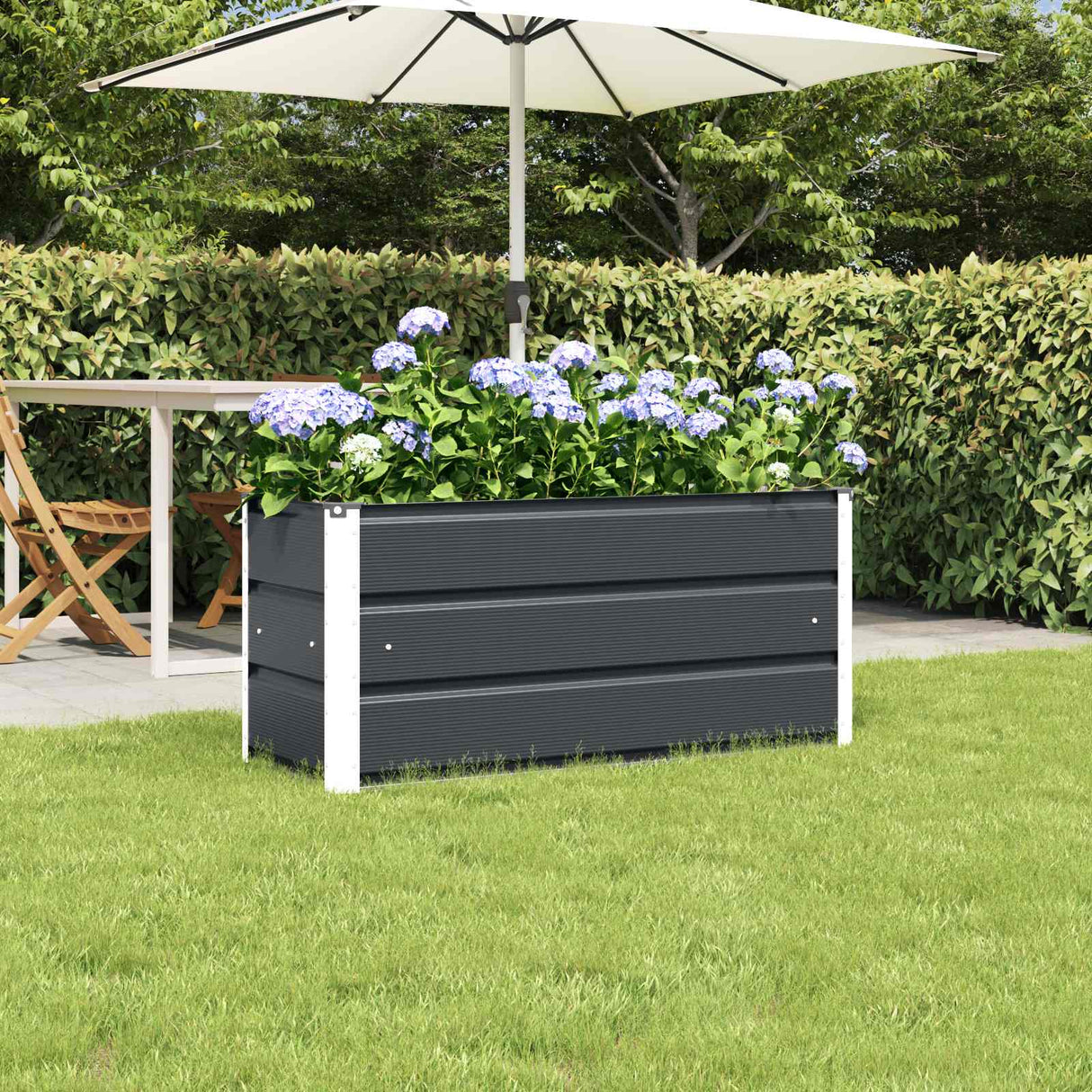 Planter Anthracite 100 x 40 x 45 cm Steel