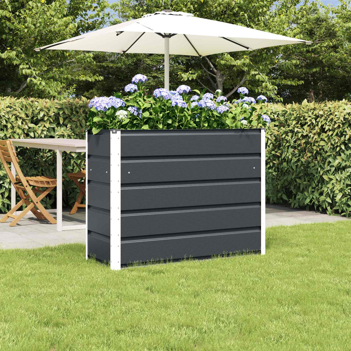 Planter Anthracite 100 x 40 x 75 cm Steel