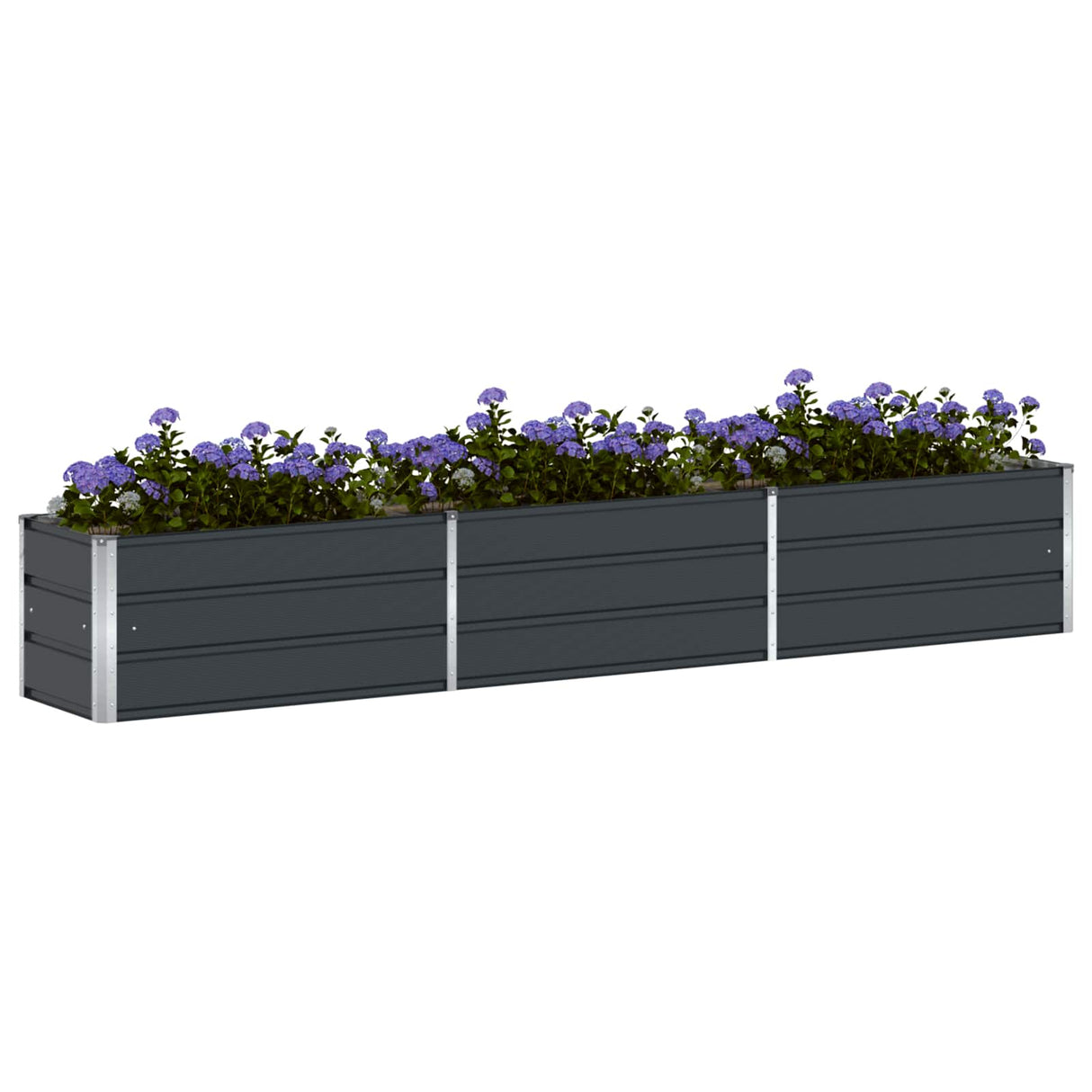 Planter Anthracite 290 x 50 x 45 cm Galvanised Steel