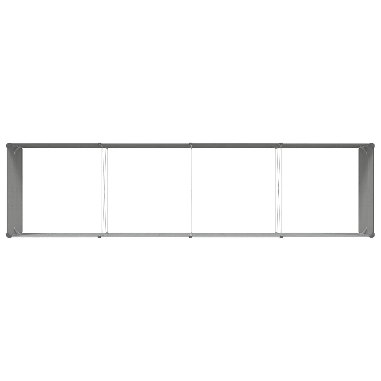 Planter Anthracite 385 x 100 x 45 cm Galvanised Steel