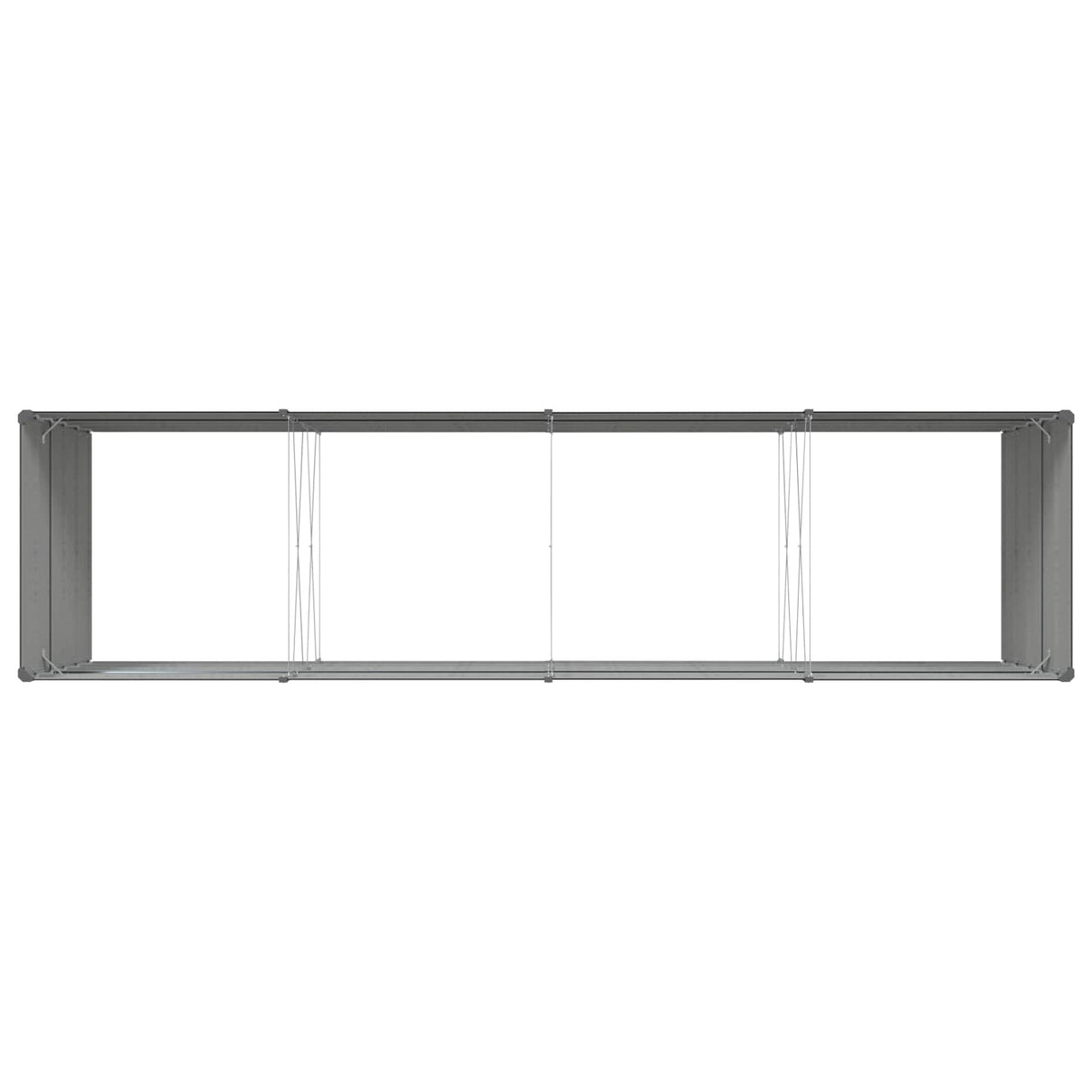 Planter Anthracite 385 x 100 x 75 cm Galvanised Steel