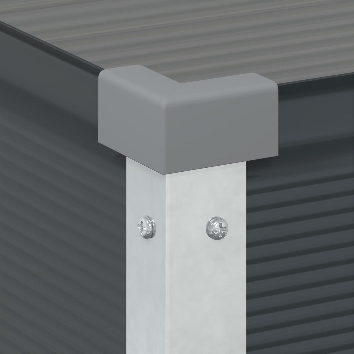 Planter Anthracite 100 x 45 x 90 cm Galvanised Steel