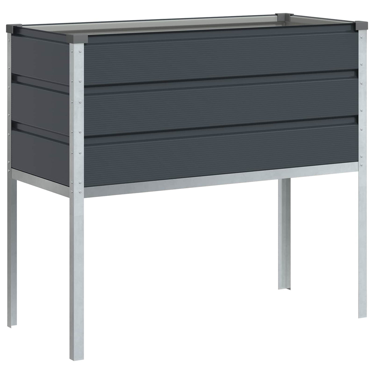 Planter Anthracite 100 x 45 x 90 cm Galvanised Steel