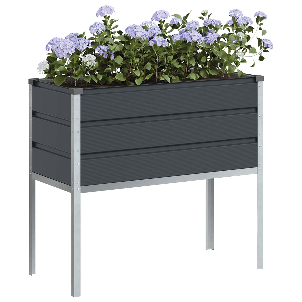 Planter Anthracite 100 x 45 x 90 cm Galvanised Steel