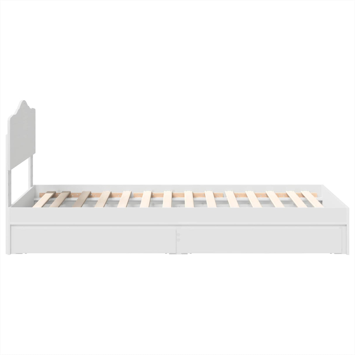 Storage Bed with Headboard White 90 x 190 cm Engineered Wood